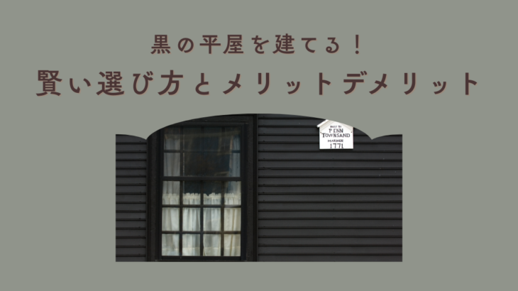 黒の平屋を建てる！賢い選び方とメリットデメリット