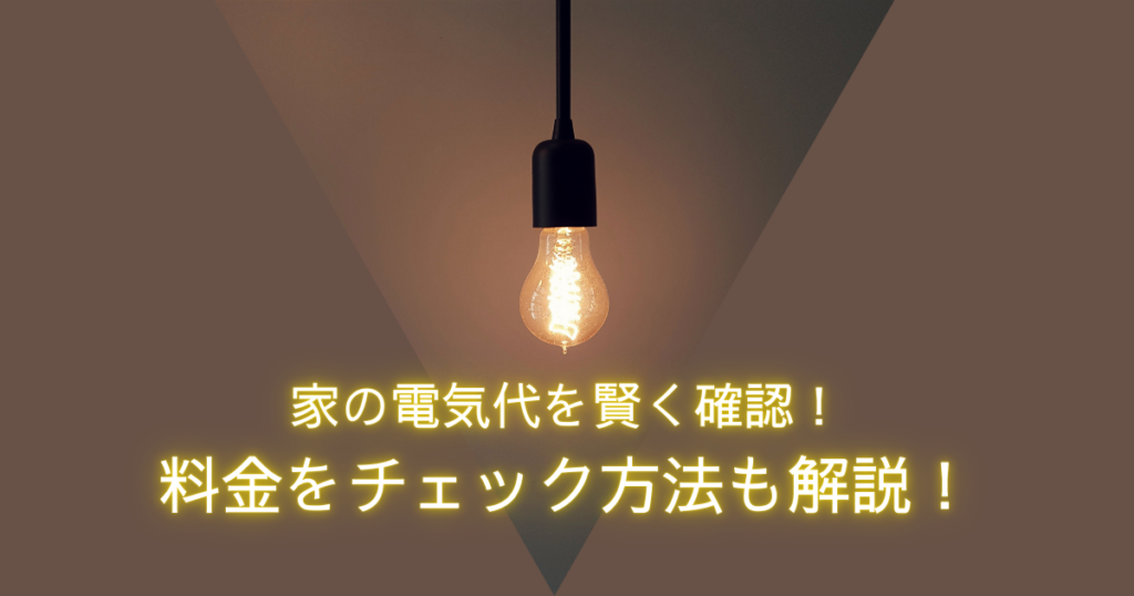 家の電気代を賢く確認！料金をチェック方法も解説！