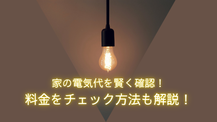 家の電気代を賢く確認！料金をチェック方法も解説！